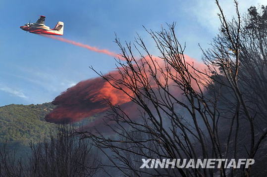 法國科西嘉島發生山火
